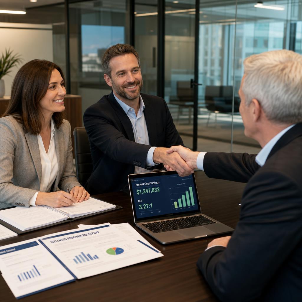 Employer reviewing Corporate Health ROI